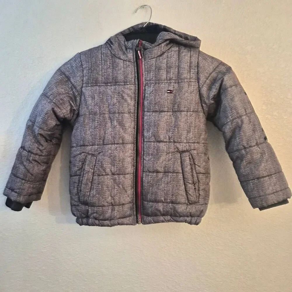 Boy's Tommy Hilfiger Fleece-lined Puffer Jacket: Unisex Kids Waterproof Winter